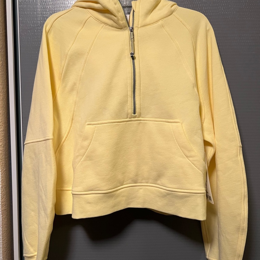 Lululemon Scuba Oversized Half-Zip Hoodie for Women—Washed Yellow SOLD OUT!